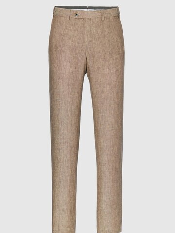 Hiltl Regular Chino Pants 'Parma I - Gewaschener Leinen' in Brown: front