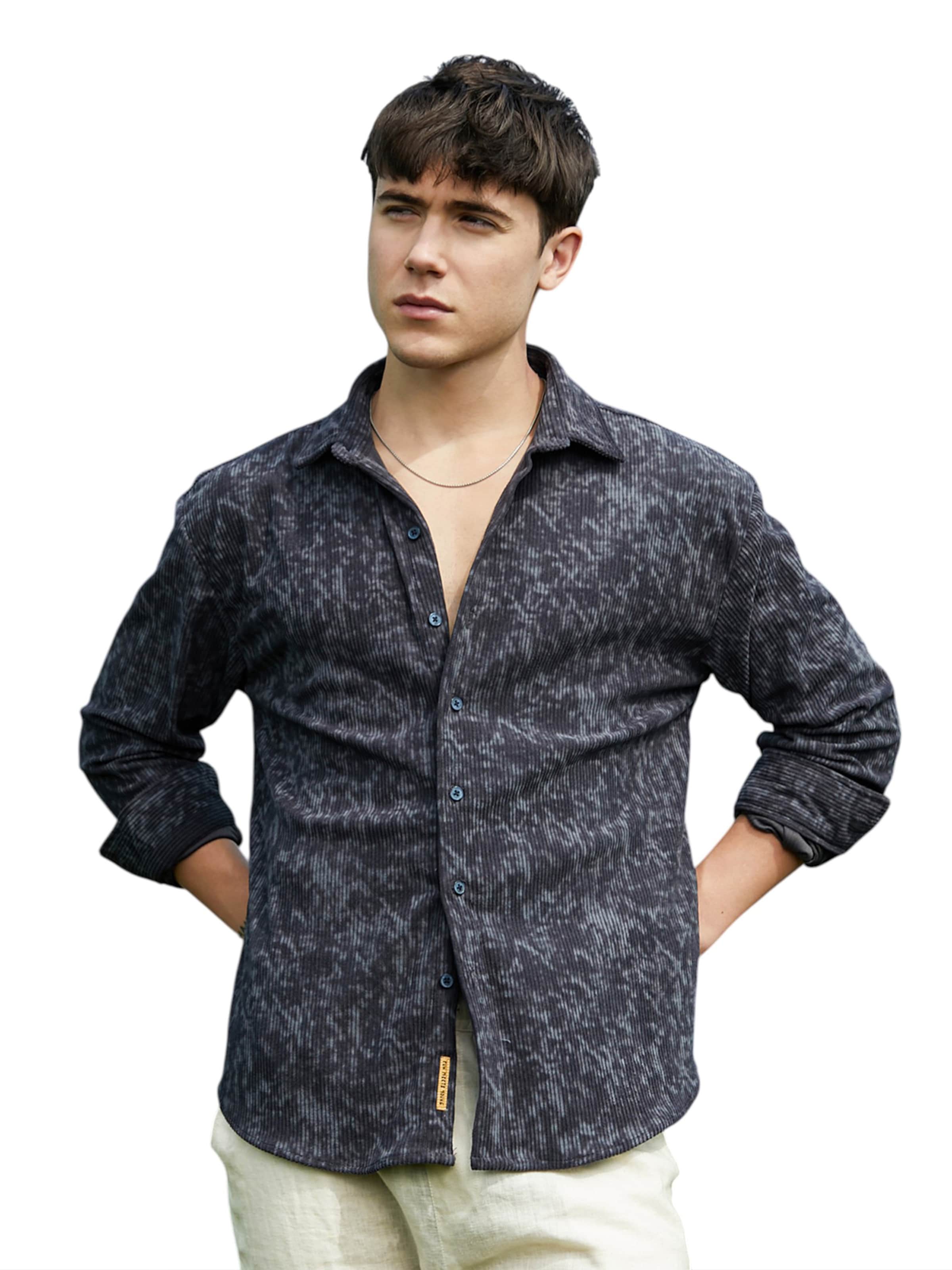 Comfort Fit Cămașă 'Jazlyn' de la Campus Sutra pe albastru: față