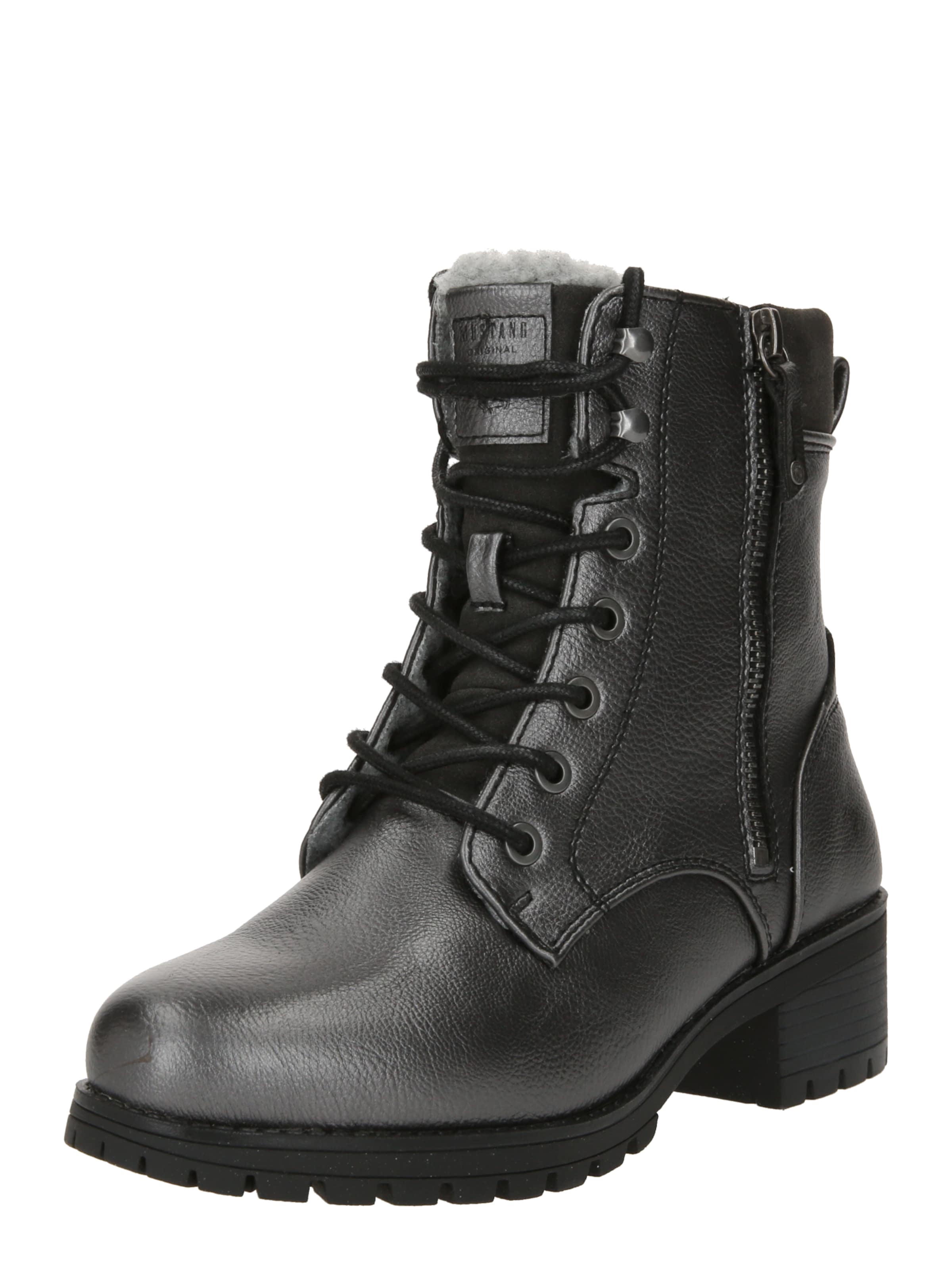 Bottines à lacets MUSTANG en gris : devant