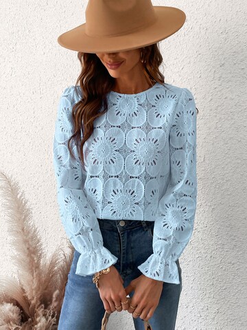 Cupshe Blouse in Blue: front