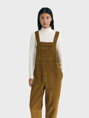 Thinking MU - Loosefit Jardineira 'Luz' em castanho