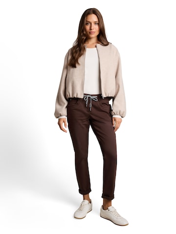 TOM TAILOR Slimfit Broek in Bruin