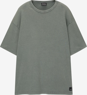 T-Shirt Pull&Bear en vert : devant