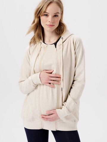 Noppies Zip-Up Hoodie 'Romee' in Beige: front