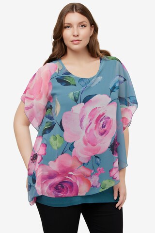 Ulla Popken Blouse in Blauw: voorkant