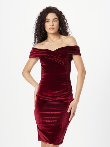 Robe de cocktail 'MYLO' Sistaglam en rouge : devant