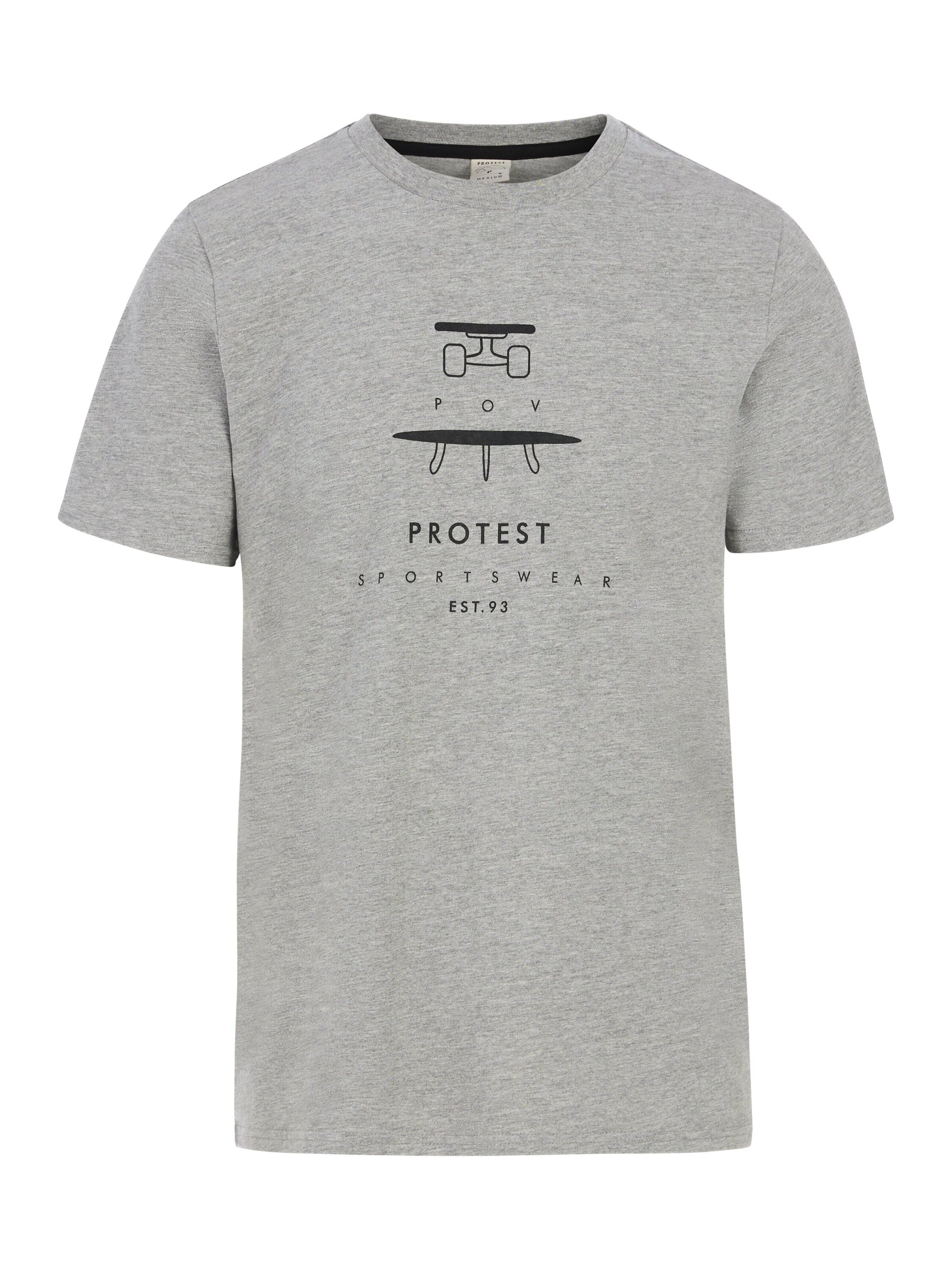 PROTEST Shirt 'PRTAndros' in Grijs: voorkant