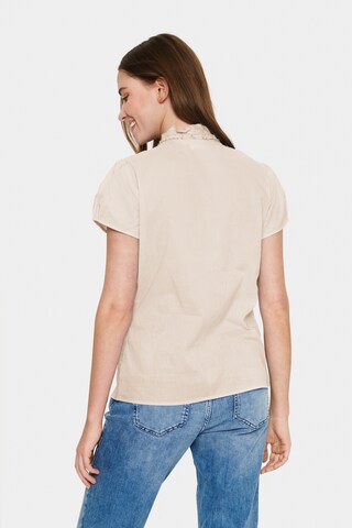 SAINT TROPEZ Bluse in Beige