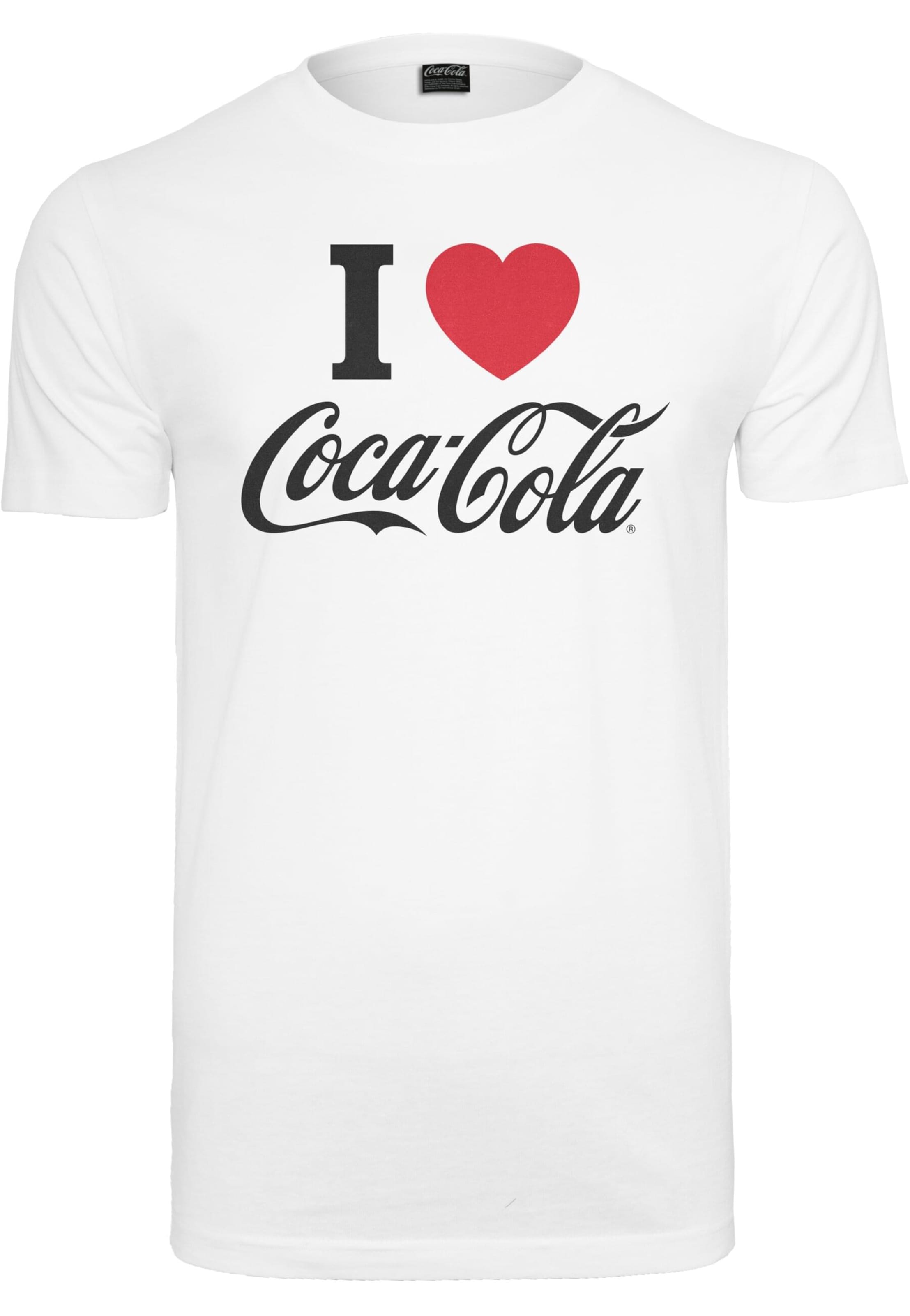 T-Shirt 'Coca Cola I Love Coke' Merchcode en blanc : devant