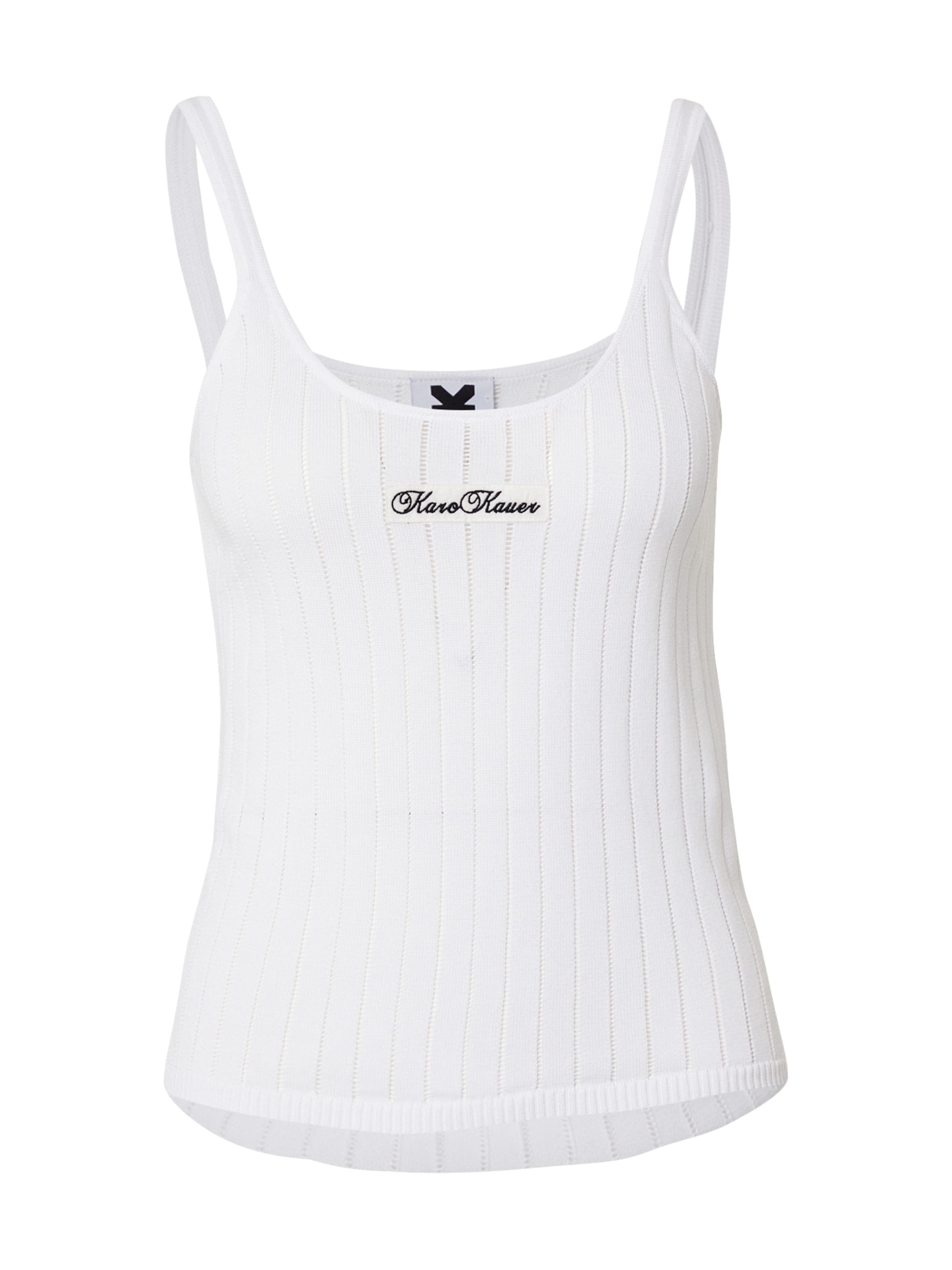 Top in maglia di Karo Kauer in bianco: frontale