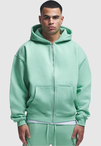 2Y Studios Zip-Up Hoodie 'Globus' in Green: front