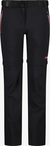 CMP Regular Outdoor Pants in Black: front