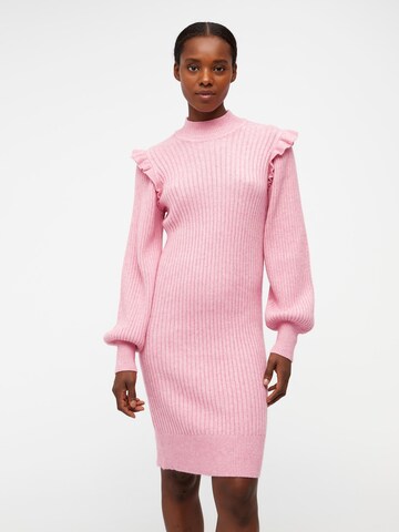 OBJECT Knitted dress 'Diva' in Pink: front