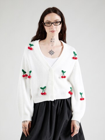 Monki Strickjacke in Weiß: Vorderseite