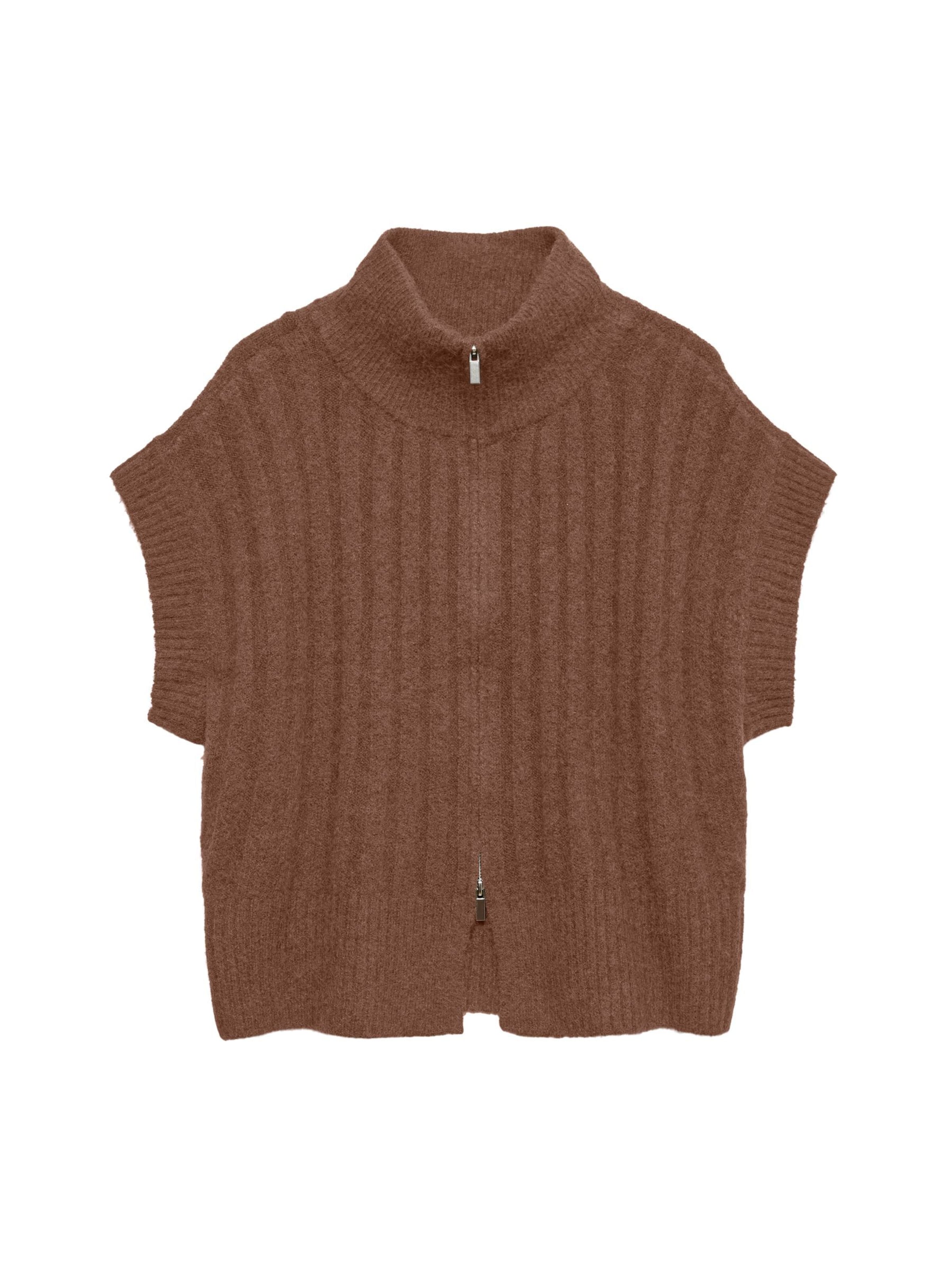 Gilet in maglia 'BANG' di VERO MODA in marrone: frontale