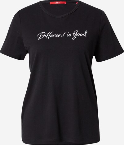 s.Oliver Camiseta en negro / blanco, Vista del producto