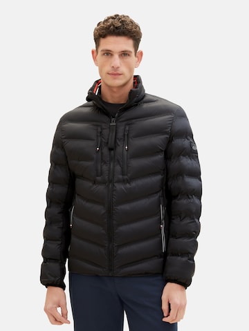 TOM TAILOR Between-Season Jacket in Black: front