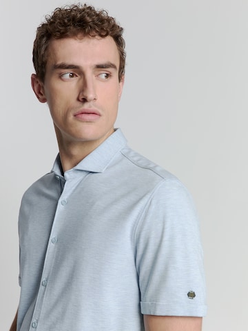 No Excess Regular fit Button Up Shirt in Blue