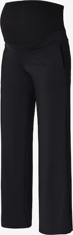 NoppiesWide Leg/ Široke nogavice Hlače 'Salvador' - crna boja: prednji dio