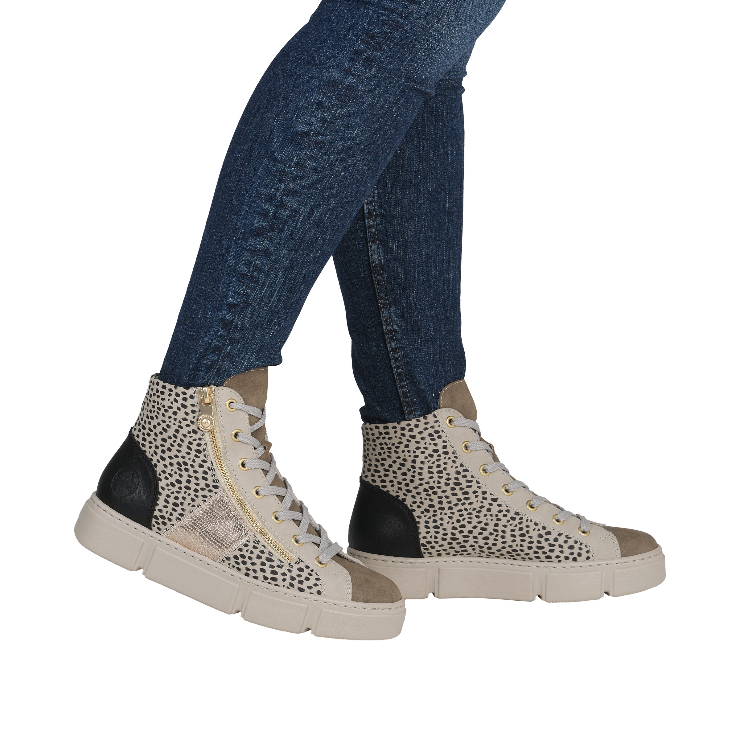 Baskets hautes Rieker en beige