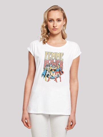 F4NT4STIC Shirt 'DC Comics Wonder Woman Femme Power' in White: front