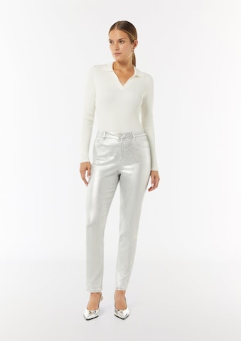 COMMA Regular Broek in Zilver