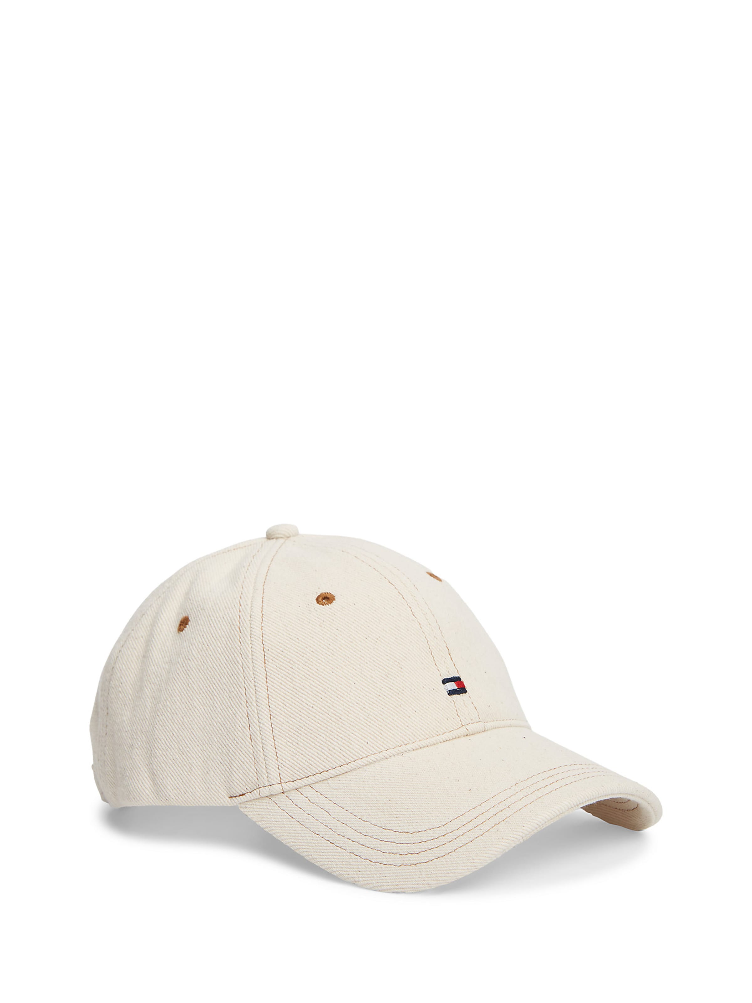 TOMMY HILFIGER Cap in hellbeige / marine / karamell / rot, Produktansicht