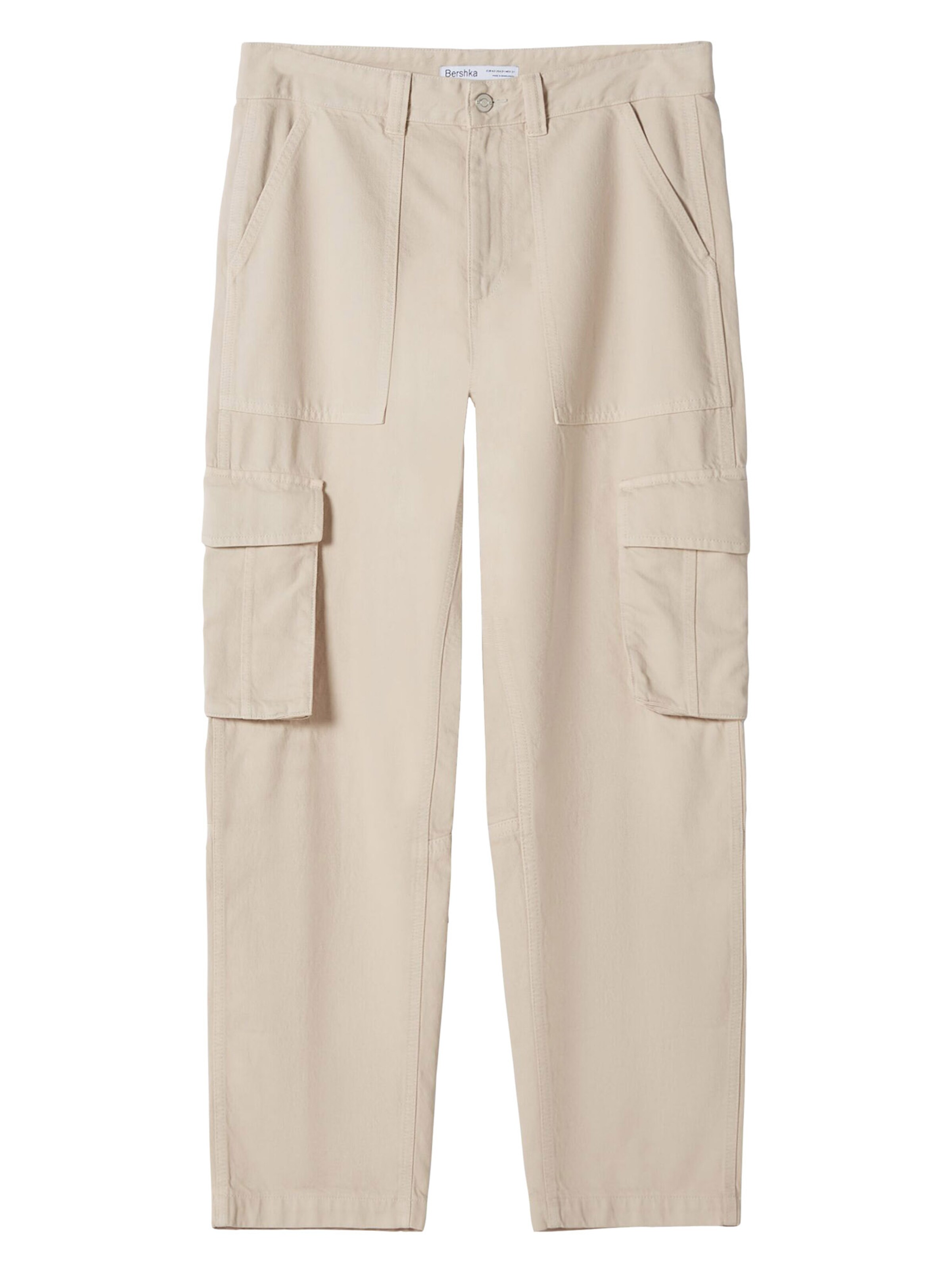 Bershka Regular Cargobyxa i beige: framsida