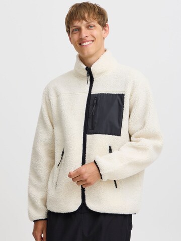 The Jogg Concept Fleece jas ' MMBERRI ' in Beige: voorkant