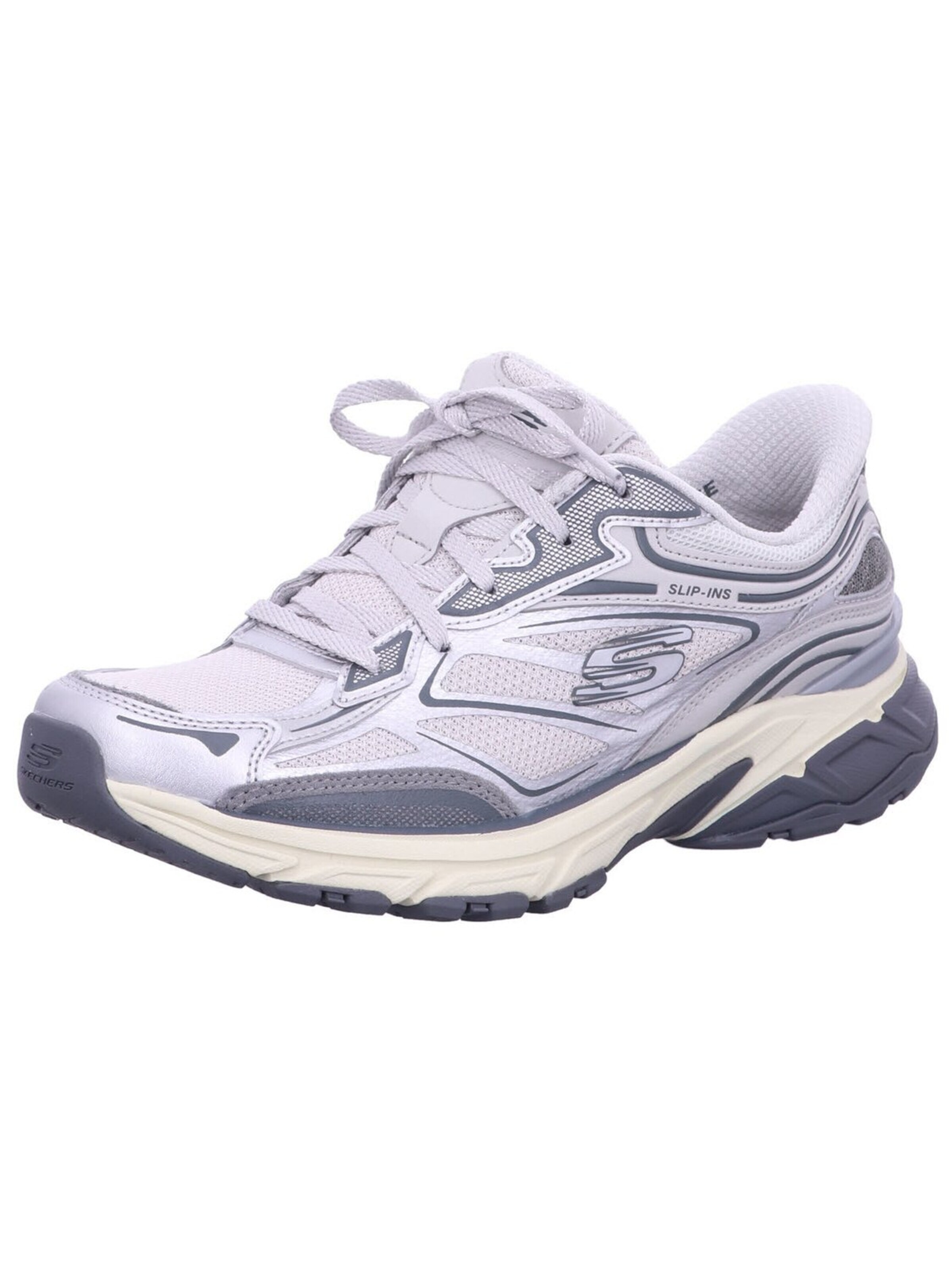 SKECHERS - Zapatillas deportivas bajas 'Slipper Damen 150710 SIL Kunststoff (Synthetik) in grau' en gris: frente