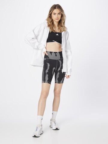 ADIDAS SPORTSWEAR Skinny Sporthose 'Thebe Magugu Bike' in Grau