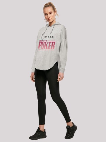 Sweat-shirt 'Queen of Poker' F4NT4STIC en gris