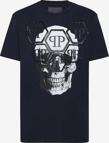 Philipp Plein - Camiseta 'Skull' en azul: frente