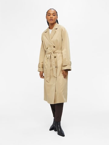 Manteau mi-saison OBJECT en beige : devant