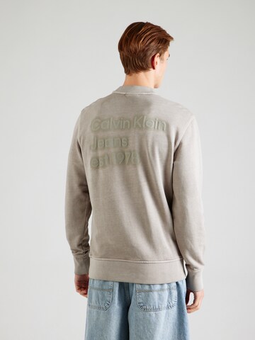 Calvin Klein Jeans Sweatshirt in Grey: front