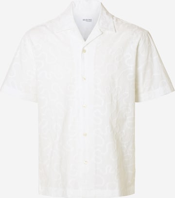 Fit confort Chemise SELECTED en blanc : devant