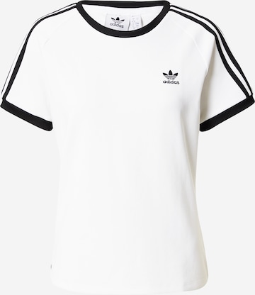 ADIDAS ORIGINALS T-shirt 'Adicolor Classics  3-Stripes' i vit: framsida