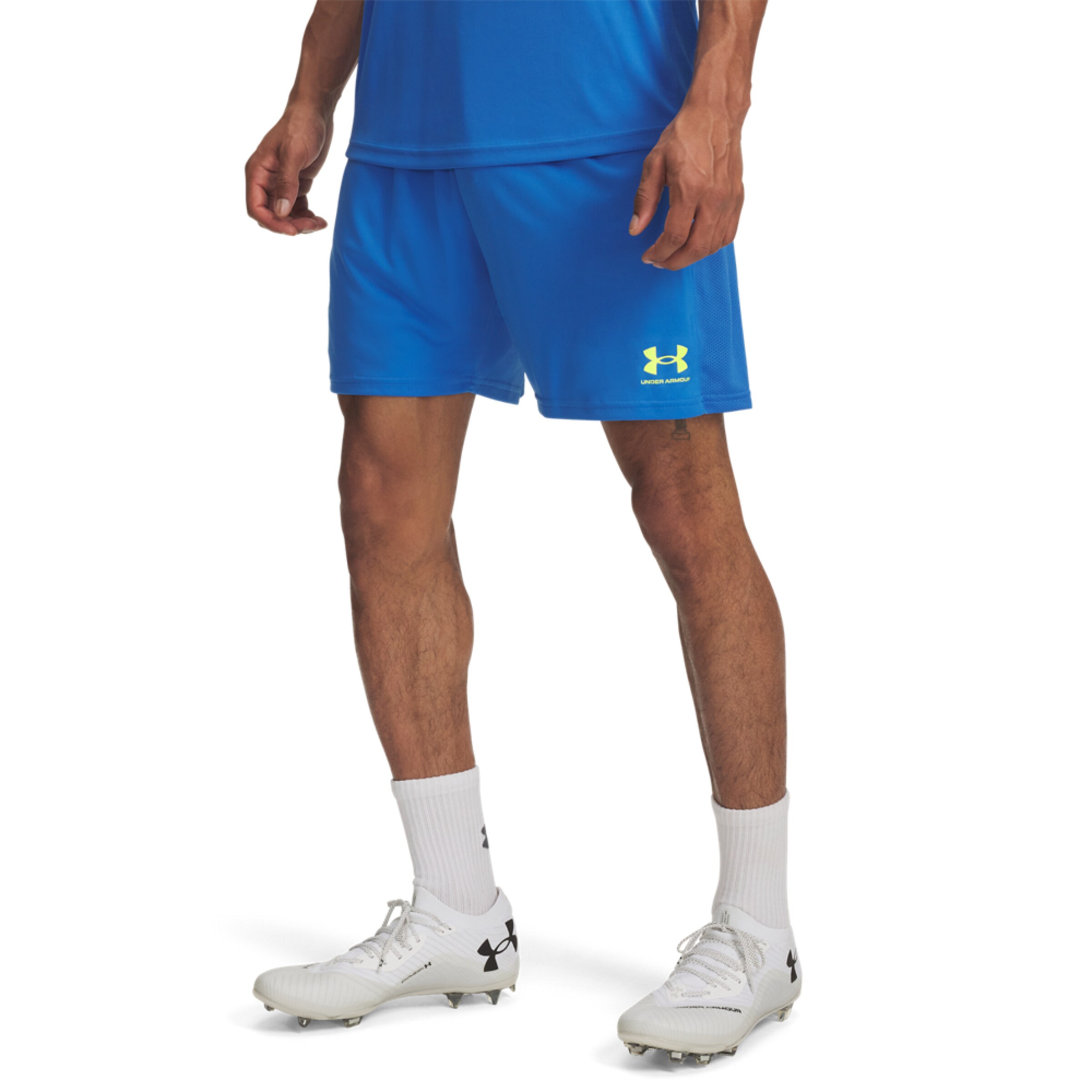 UNDER ARMOUR Regular Workout Pants 'Challenger' in Blue: front