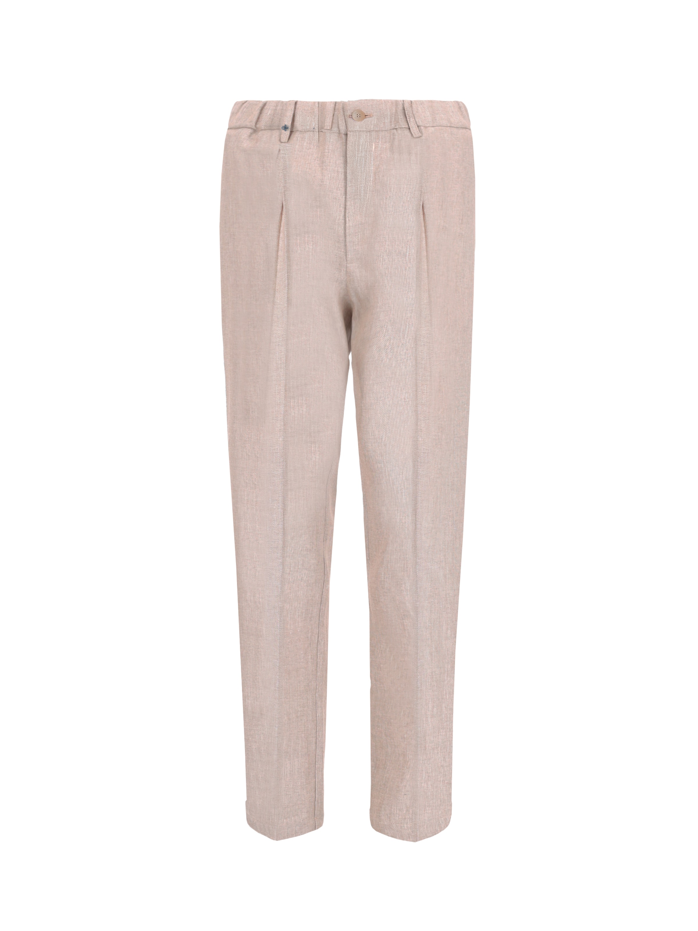 Distretto12 Trousers with creases 'Ban T. Certo' in Beige: front