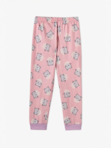 Pigiama 'PENTI Mädchen-Pyjamaset Dainty Kitty aus Baumwolle mit langen Ärmeln' di Penti in rosa