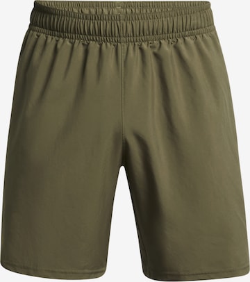 UNDER ARMOUR Sports trousers 'Wordmark' in Green: front