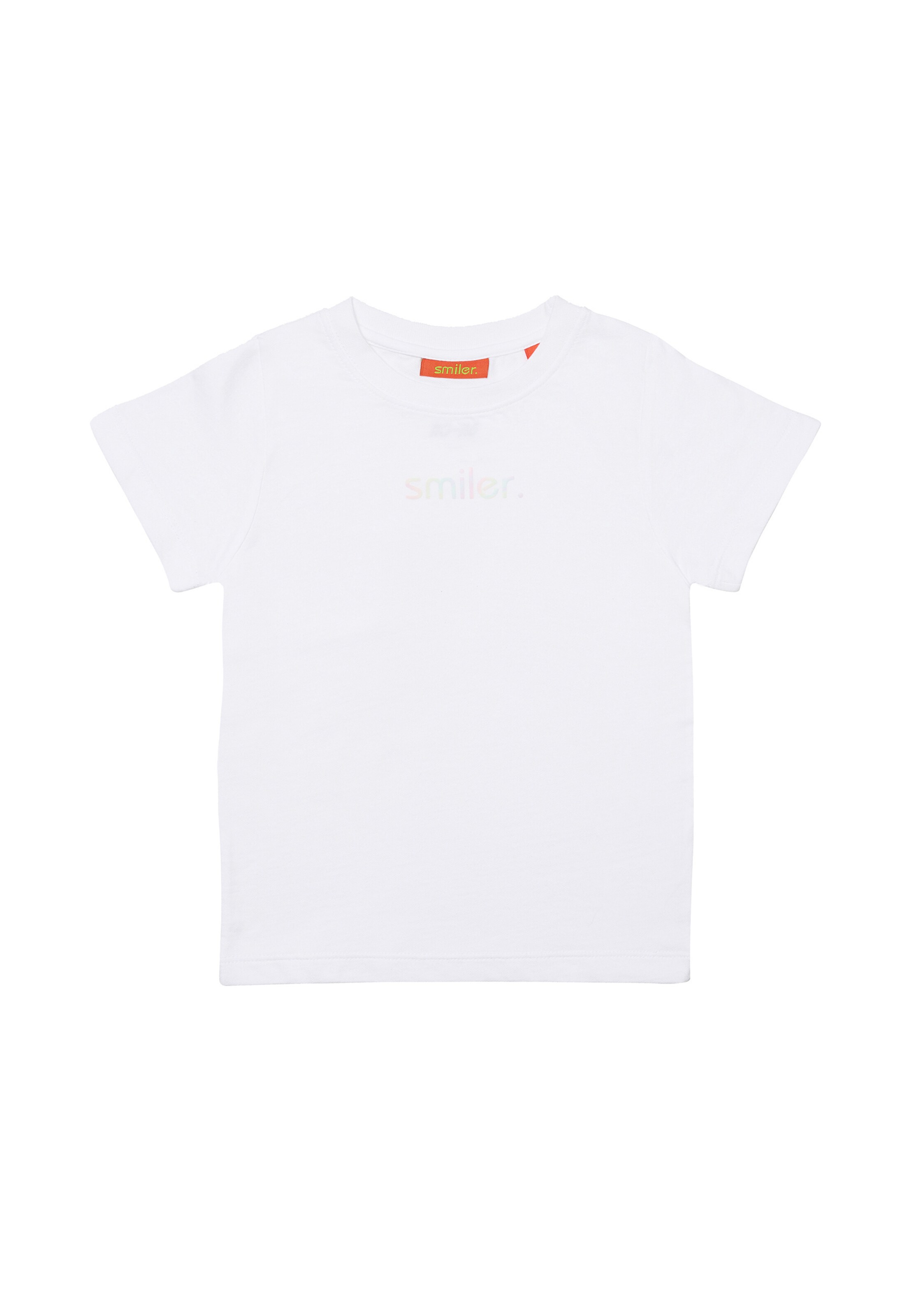 smiler. Shirt in Weiß: Vorderseite