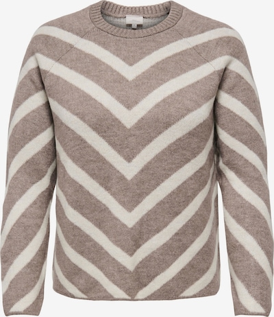 ONLY Carmakoma Pullover 'CAREliza' in XXL in taupe / weiß, Produktansicht