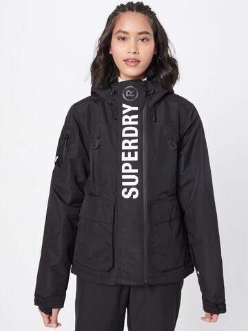 Superdry Snow Outdoor Jacket 'Ultimate Rescue' in Black: front