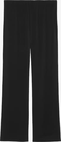 Marc O'Polo Wide leg Broek in Zwart: voorkant