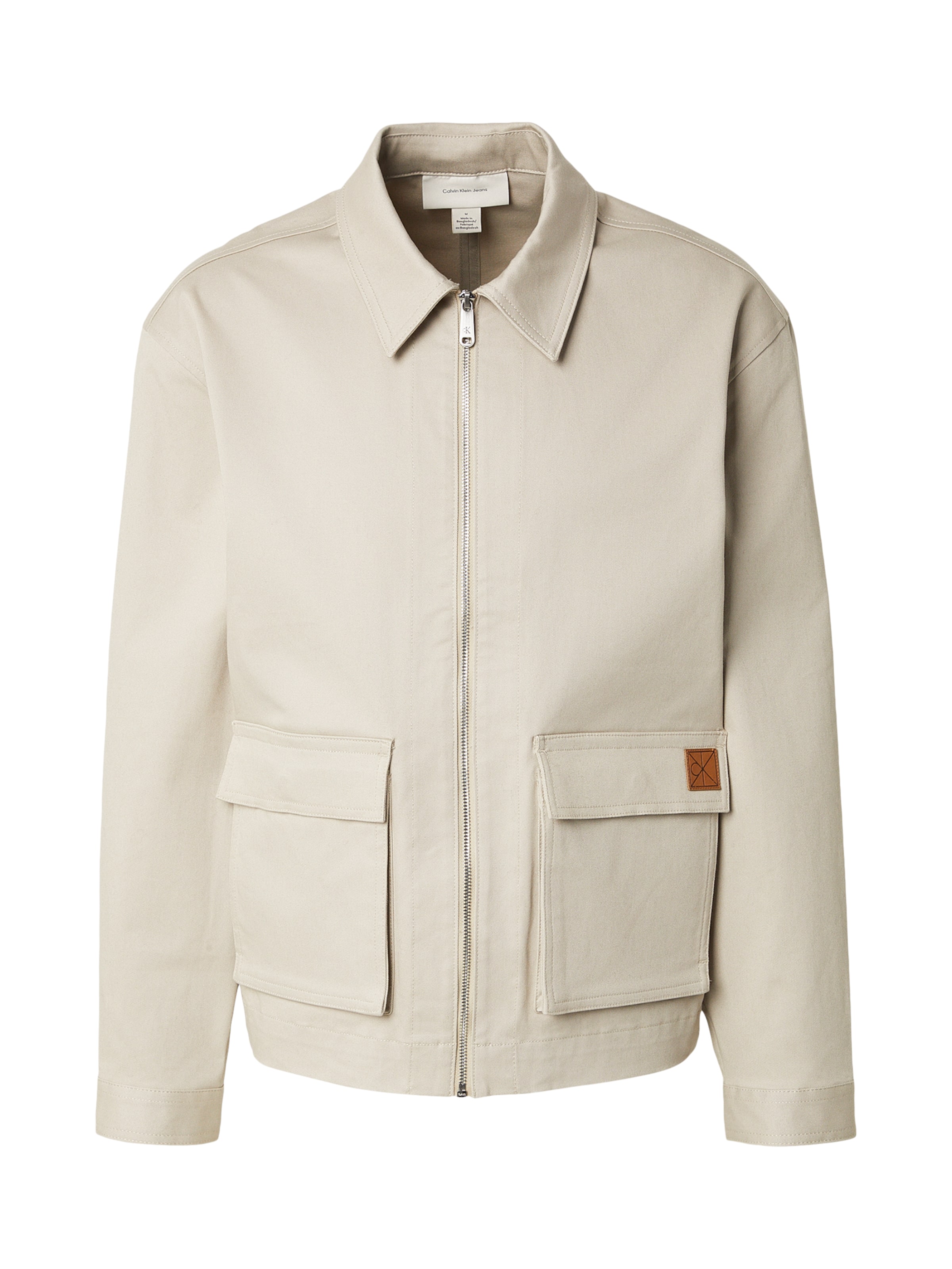 Calvin Klein Jeans Between-Season Jacket in Beige: front