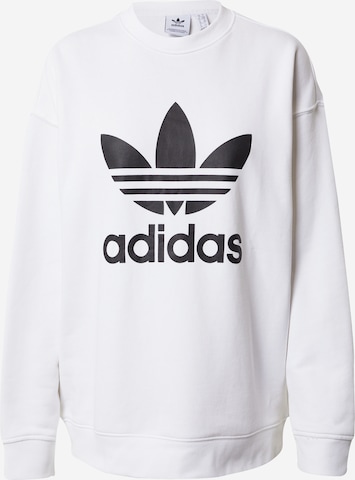 ADIDAS ORIGINALS Sweatshirt 'Trefoil Crew' i vit: framsida