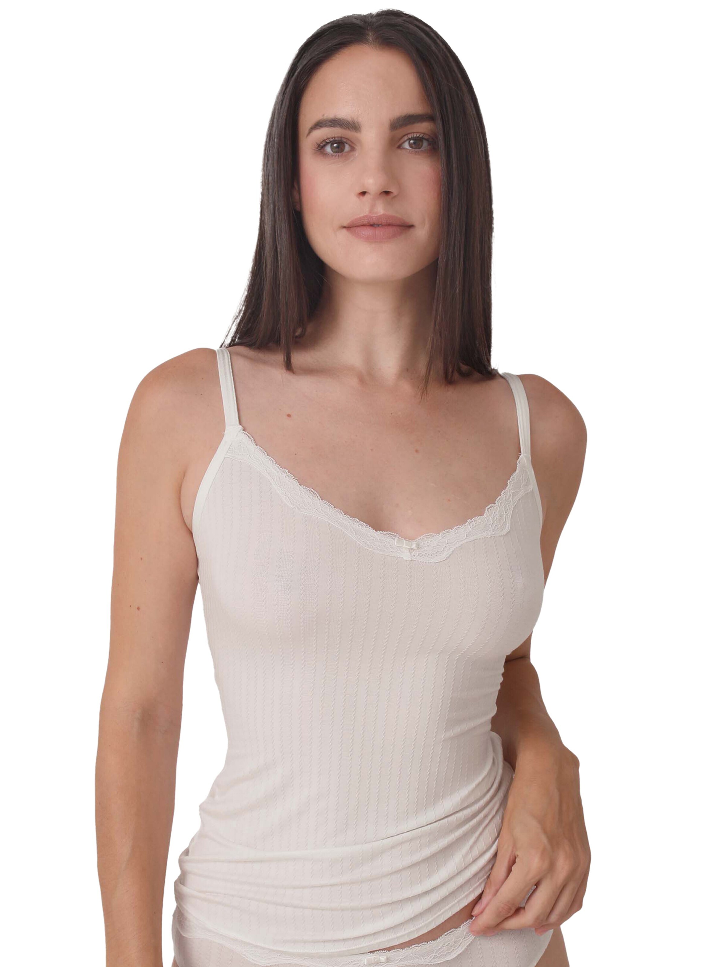 sassa Undershirt 'Bamboo Jacquard' in Beige