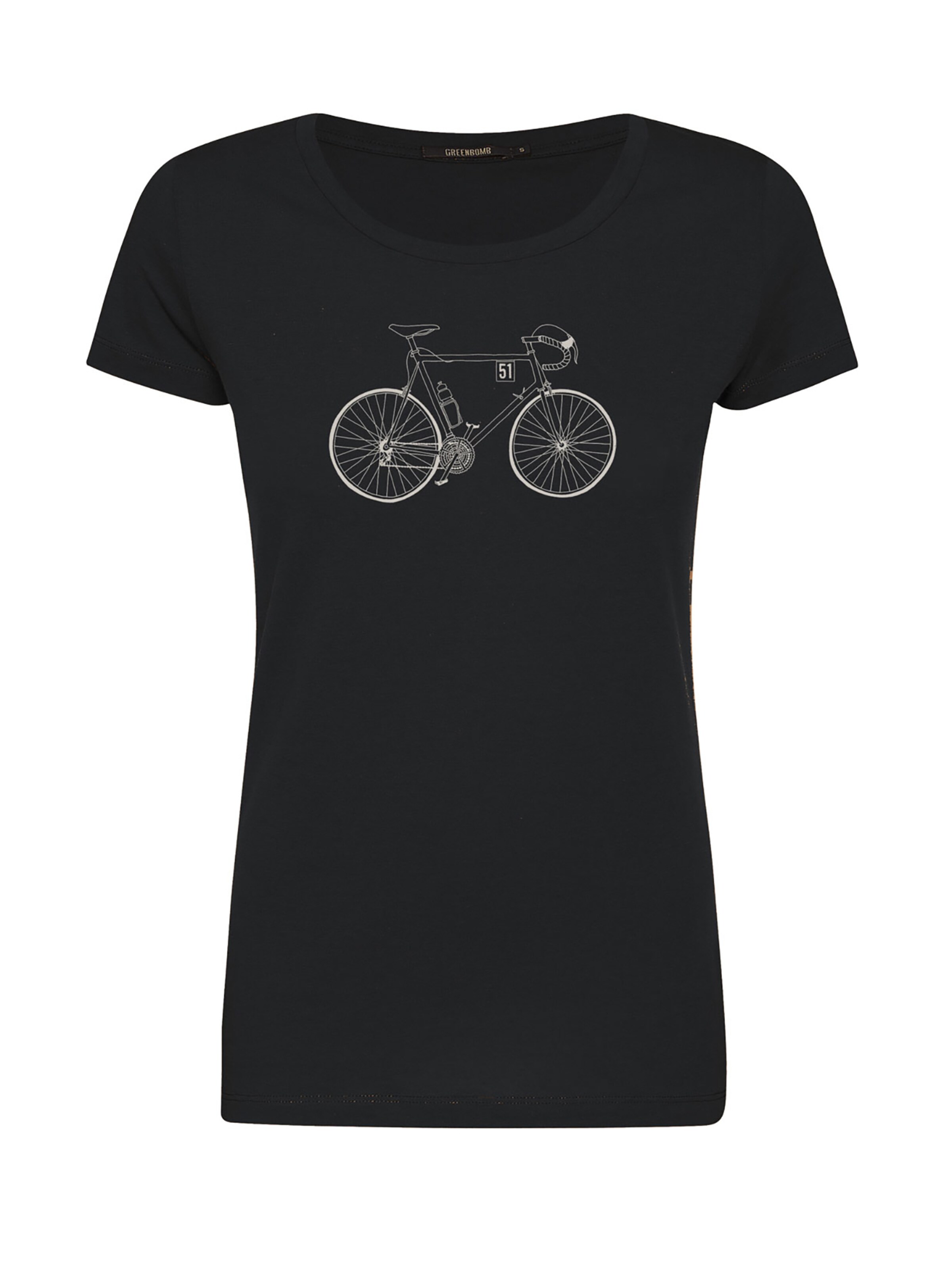 GREENBOMB Shirt 'Bike Classic' in Black: front