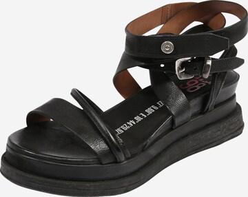 A.S.98 Sandalen met riem 'LAGOS' in Zwart: voorkant